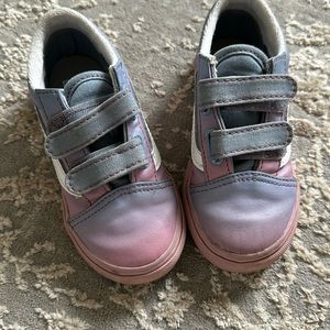 Blue and pink ombré kids Vans